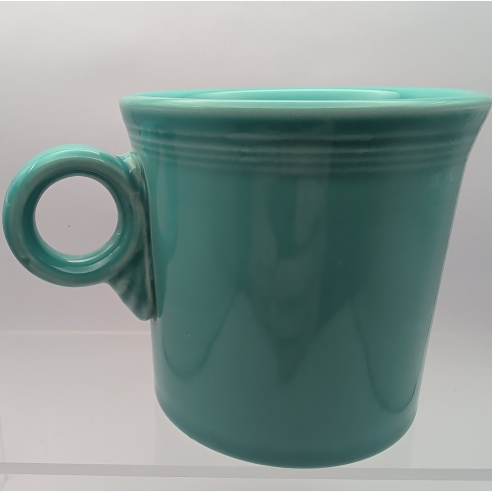 Genuine HLC Fiesta Turquoise Coffee Mug Post-86 Homer Laughlin USA Dinnerware